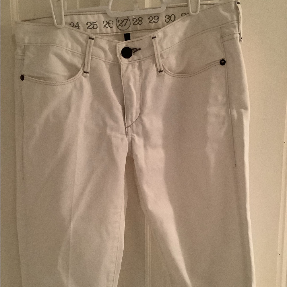 Earnest sewn white denim jeans